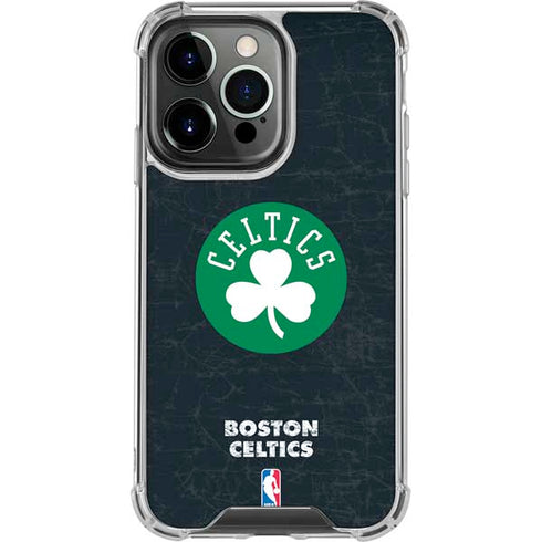 NBA Boston Celtics Black Secondary Logo iPhone 16 Pro Clear Case